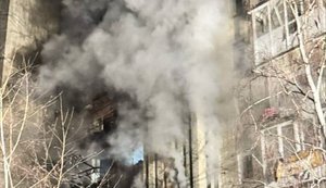 Russian drones hit a high-rise building in Okhtyrka on 8 December