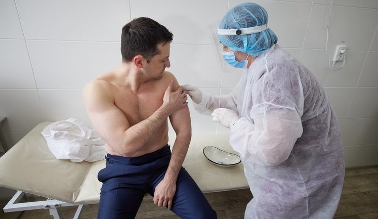 Zelenskyi vaccinated against COVID-19 with Oxford/AstraZeneca vaccine