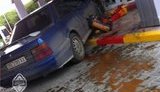 В Одессе водитель иномарки сбил человека и протаранил автозаправку. ФОТОрепортаж