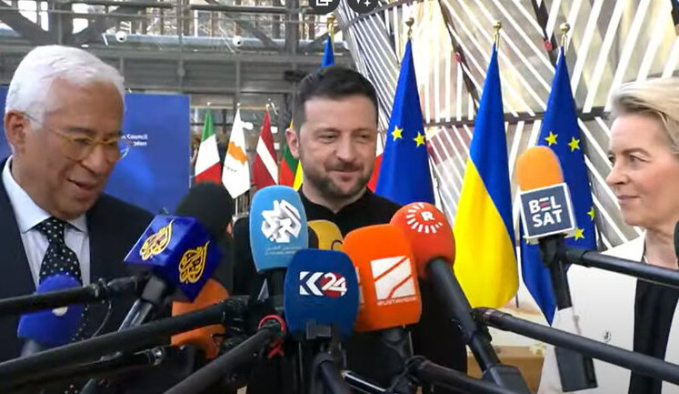 Zelenskyy arrives at special European Council meeting in Brussels. VIDEO