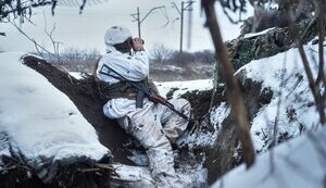 зима,окоп