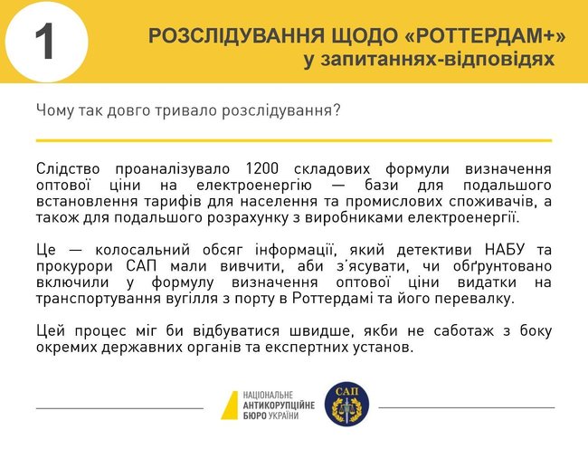 НАБУ сообщило о подозрении шести лицам по делу формулы Роттердам+ 02