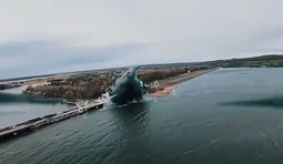 Pechenihy dam remains intact after Russian guided bomb attack