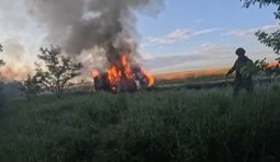 дрон влучив у росіян