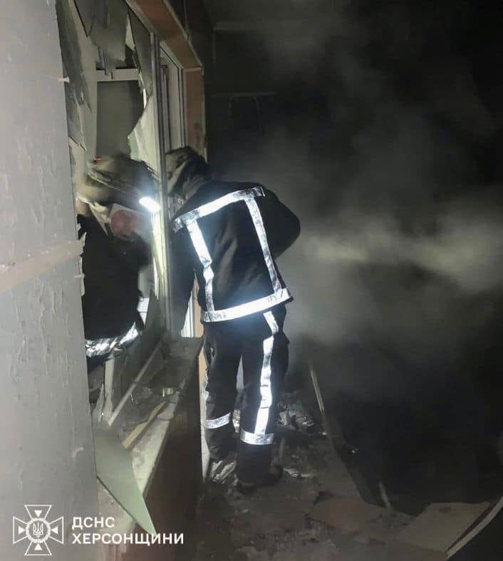 Наслідки обстрілу Херсону