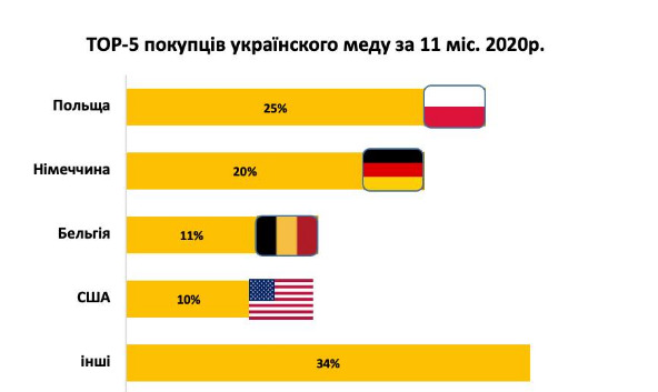 Украина экспортировала рекордное количество меда в 2020 году 02 Украина экспортировала рекордное количество меда в 2020 году 02