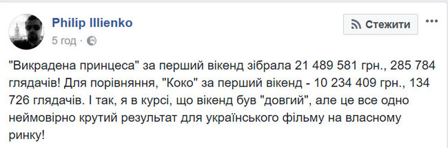 Мультфільм Викрадена принцеса зібрав 21 млн грн за вікенд, - голова Держкіно Іллєнко 01