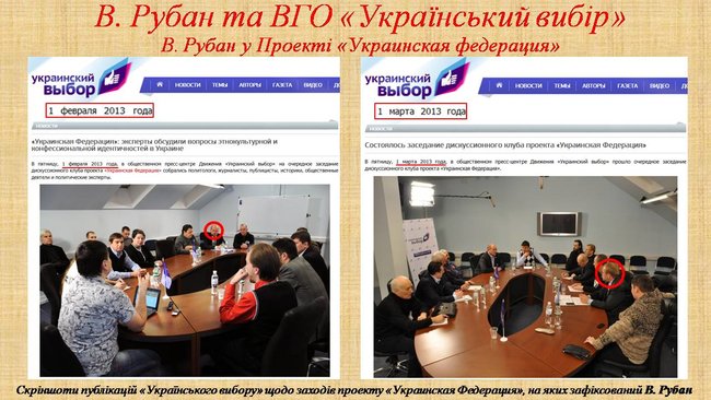 Рубан - российский политический проект: презентация СБУ о деятельности руководителя Офицерского корпуса 09
