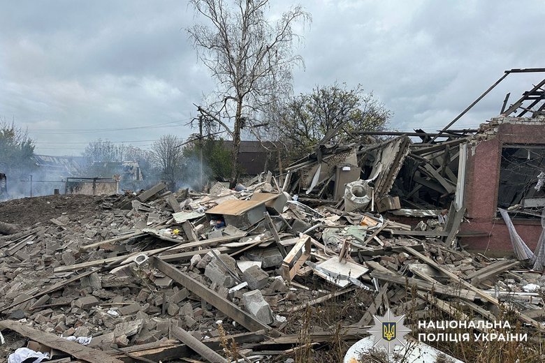 Donetsk region after the shelling on 22 October
