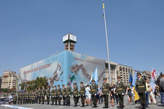 Ukrainian soldiers celebrated Day of Ichkeria victory over Russian occupants in Grozny 01