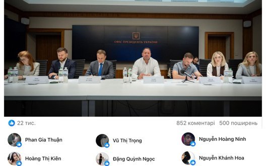 Op BoughT Tens of Thousands of Likes from Inaith Vietnamese Profiles on Official Page Under Photo with Yermak - Bohuslavets thumbnail