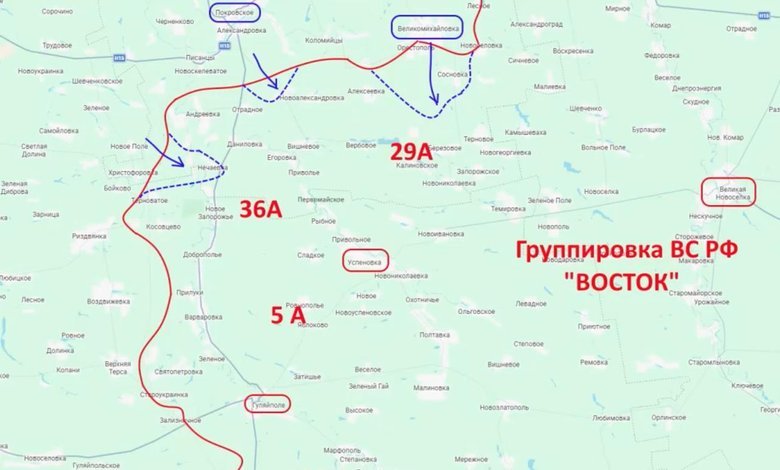 карта боїв на Півдні