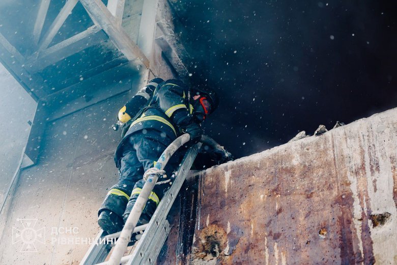 Пожар в Ровенской области 7 февраля