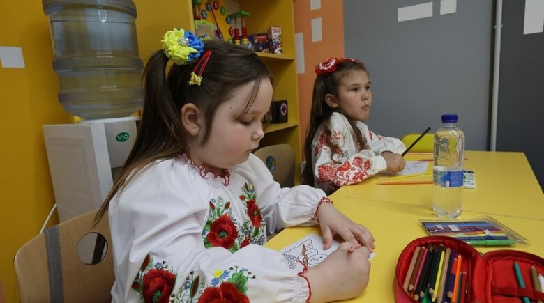 An underground school in Kharkiv