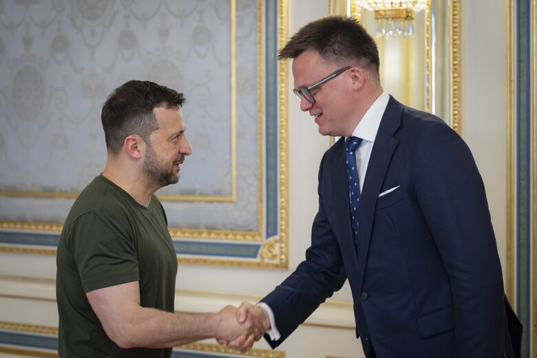Зеленський провів зустріч із маршалком Сейму Польщі Шимоном Головнею