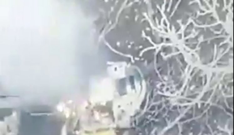 Пилоты 58-й ОМПБр уничтожили вражеский экскаватор для рытья окопов. ВИДЕО