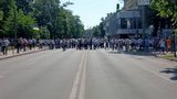 Пенсіонери МВС, що протестують, перекрили рух вулицею Грушевського, - патрульна поліція. ФОТО