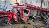 Fire engine hit a mine