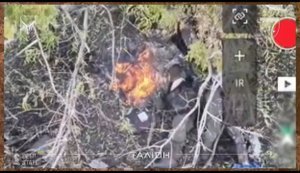 Украинские дронщики ликвидировали 6 оккупантов: горят захватчики вблизи Часова Яра. ВИДЕО