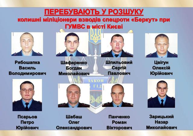 гпу беркут розыск