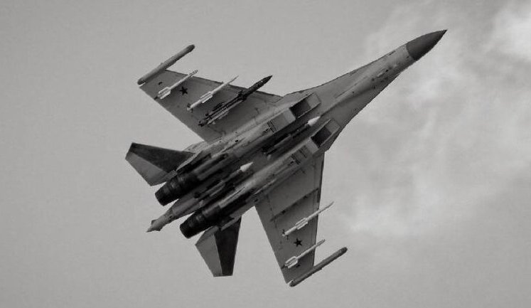 Оккупанты сбили свой самолет СУ-35 над Токмаком. ВИДЕО