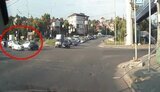 ДТП за участю поліцейського авто на перехресті вулиці Кайсарова і проспекту Лобановського в Києві. ВIДЕО реєстратора