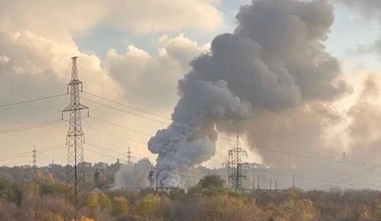 In Dnipro, substation caught fire, part of city was without electricity. VIDEO&PHOTOS
