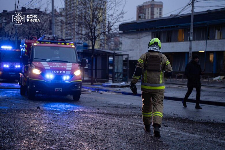 Удар по Шевченківському району Києва 18 січня