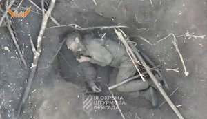 Russian infantryman dying in field in Kharkiv region as result of attack by fighters of 3rd SAB. VIDEO