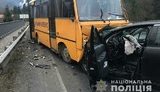 У ДТП за участю шкільного автобуса на Львівщині травмувалися 5 осіб, із них 3 - діти, - Нацполіція. ФОТО
