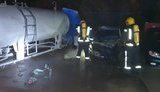 Легковушка врезалась в газозаправочную цистерну на Киевщине - 1 человек погиб, 1 травмирован, - ГСЧС. ФОТО