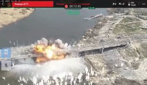 Одна из спецопераций ВСУ: уничтожение моста через реку Конка дроном и 1,5 тонны взрывчатки. ВИДЕО