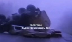 Военный грузовик раздавил три легковушки в Курске