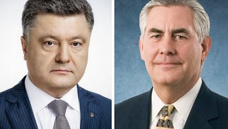 Порошенко запропонував Тіллерсону розглянути питання про розміщення на Донбасі миротворчого контингенту ООН, - Цеголко. ФОТО