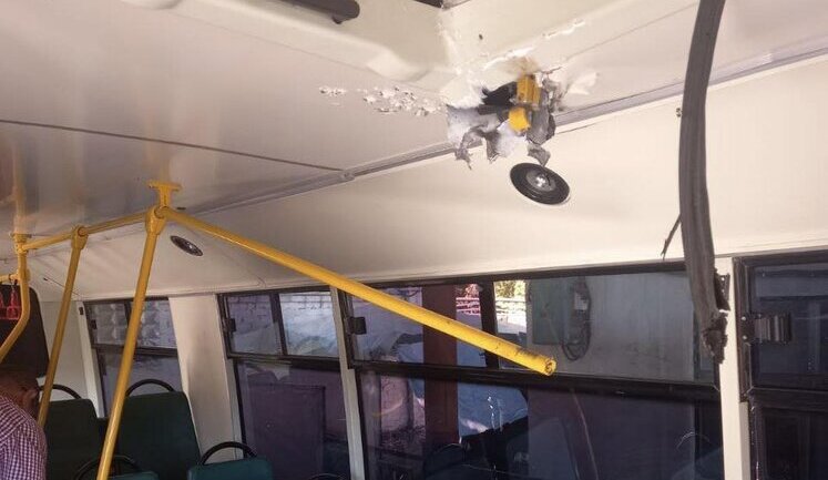 Occupiers attacked bus in Kherson with drone. PHOTO