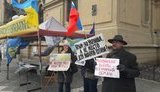 В Праге протестовали против российских выборов в оккупированном Крыму, - Перебийнис. ФОТО