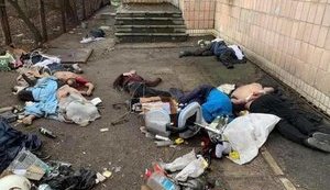Гражданские со связанными руками и расстрелянные российскими оккупантами в Буче. ФОТО 18+