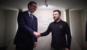 Zelenskyy and Vucic discuss EU integration and security guarantees in Davos