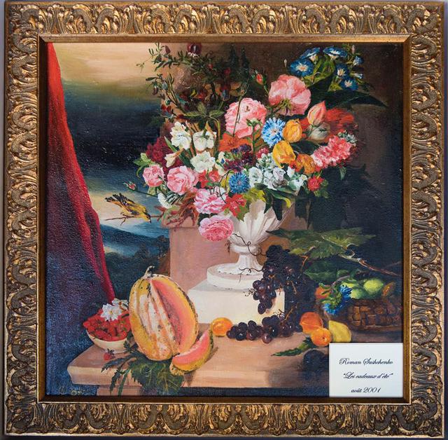 Порошенко передав Макрону картину, написану Сущенком: Український журналіст має бути негайно звільнений із російської вязниці 01