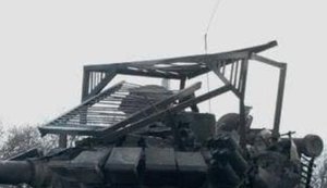 Javelin destroyed Russian T-72B3 with protective anti-javelin lattices, - Butusov. PHOTO