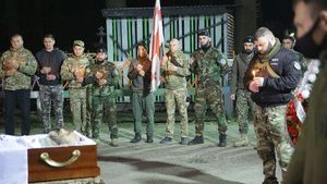 С погибшим на Донбассе воином 128-й ОГШБр Давидом Шартавой простились в Киеве. ВИДЕО+ФОТОрепортаж