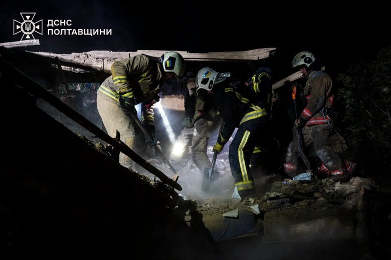 Полтавщина під ударом: зруйновано будинок, триває ліквідація наслідків