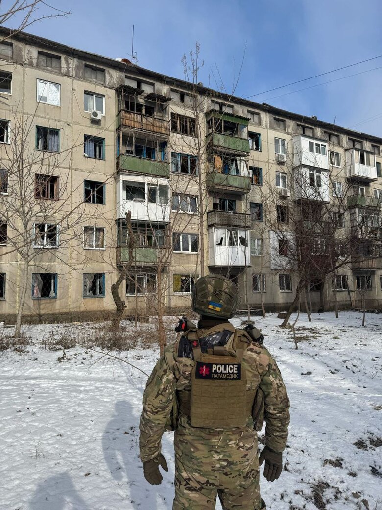 Kostyantynivka after the shelling on 22 February 2025