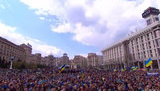 Poroshenko comes to Independence Square in Kyiv to ‘Protect Ukraine’ rally. VIDEO