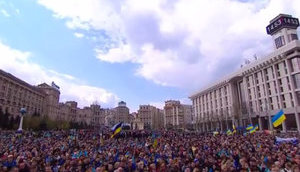 Poroshenko comes to Independence Square in Kyiv to ‘Protect Ukraine’ rally. VIDEO