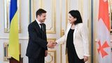 Зеленський і Зурабішвілі обговорили боротьбу з корупцією і позиції щодо членства в НАТО і ЄС. ФОТО