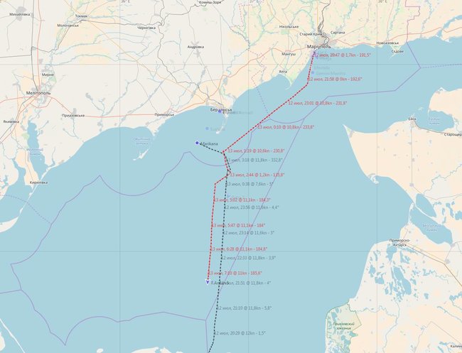 Уночі ФСБ затримала в Азовському морі 2 торгових кораблі, які прямували в українські порти, - журналіст Клименко 01