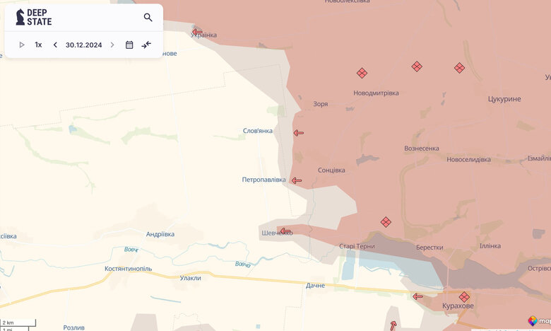 Ворог просунувся біля Слов’янки, Петропавлівки, Солоного та Вовкового.