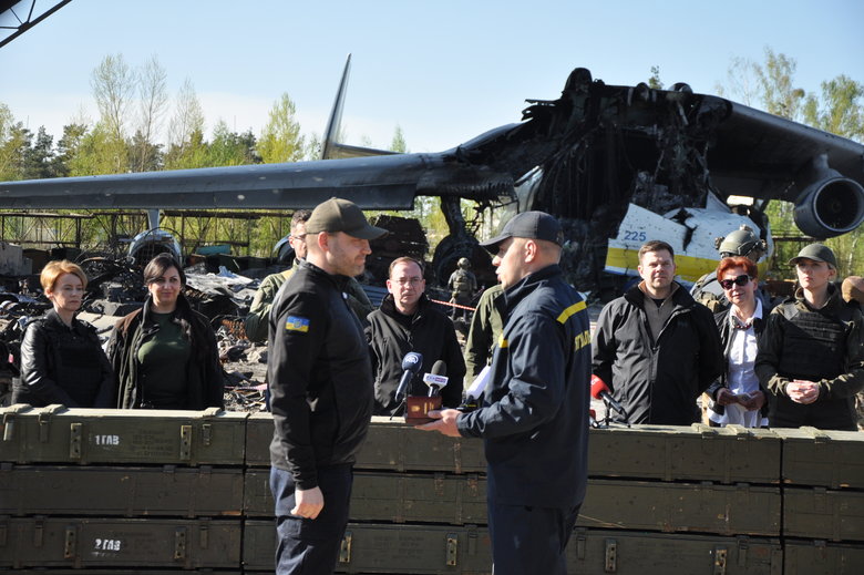 Ministers of Internal Affairs of Poland and Baltic states visited Hostomel 09