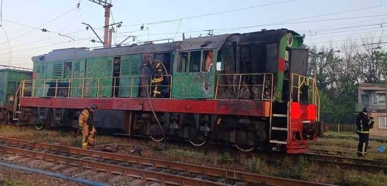 удар по локомотиву на Дніпропетровщині